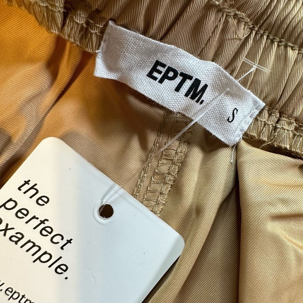 NWT EPTM USA Men’s Adjustable Elastic Cord Hyper Jogger Pants Tan - Size Small - Picture 3 of 8